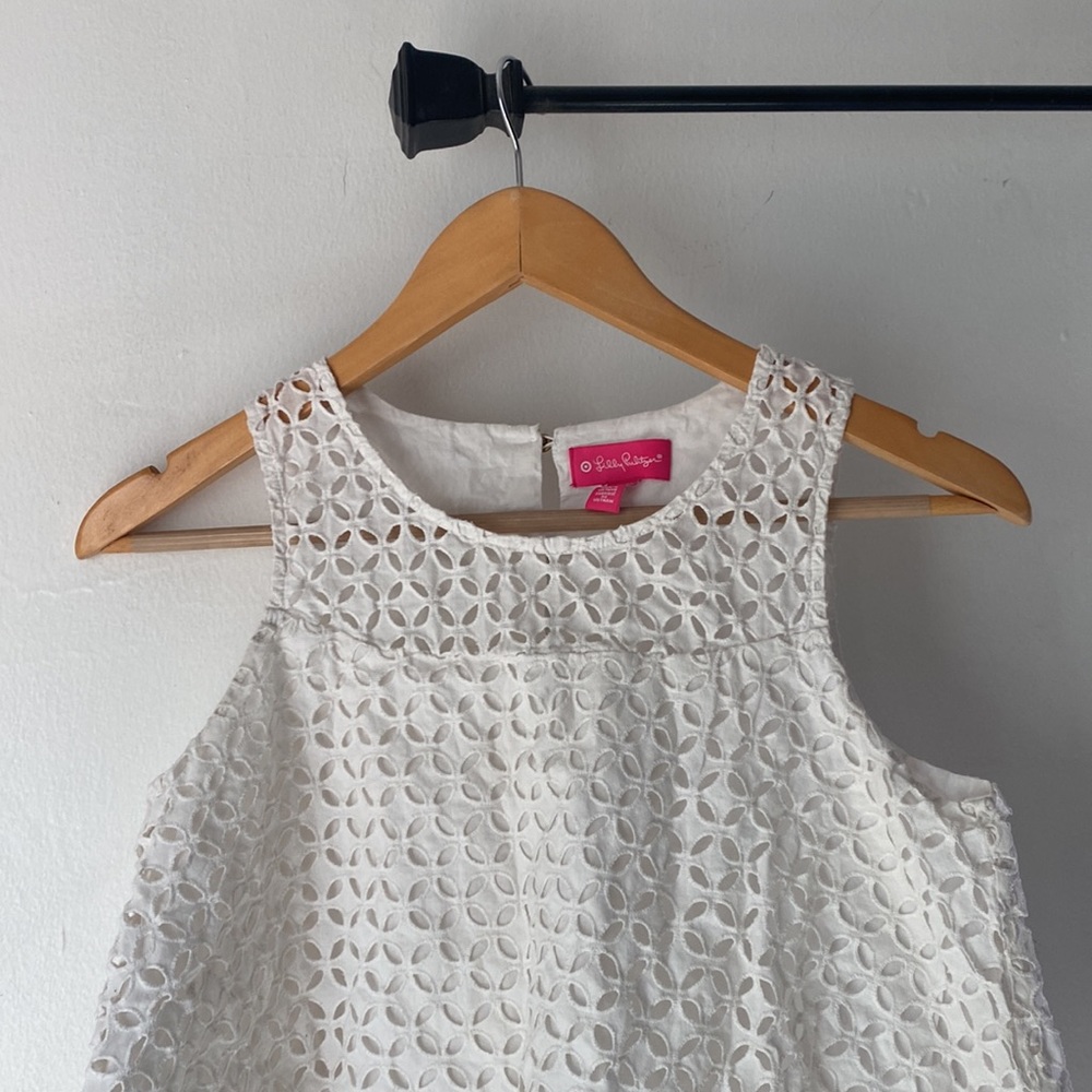 Lilly Pulitzer x Target XL Girls’s Eyelet Crop Top - Picture 4 of 10